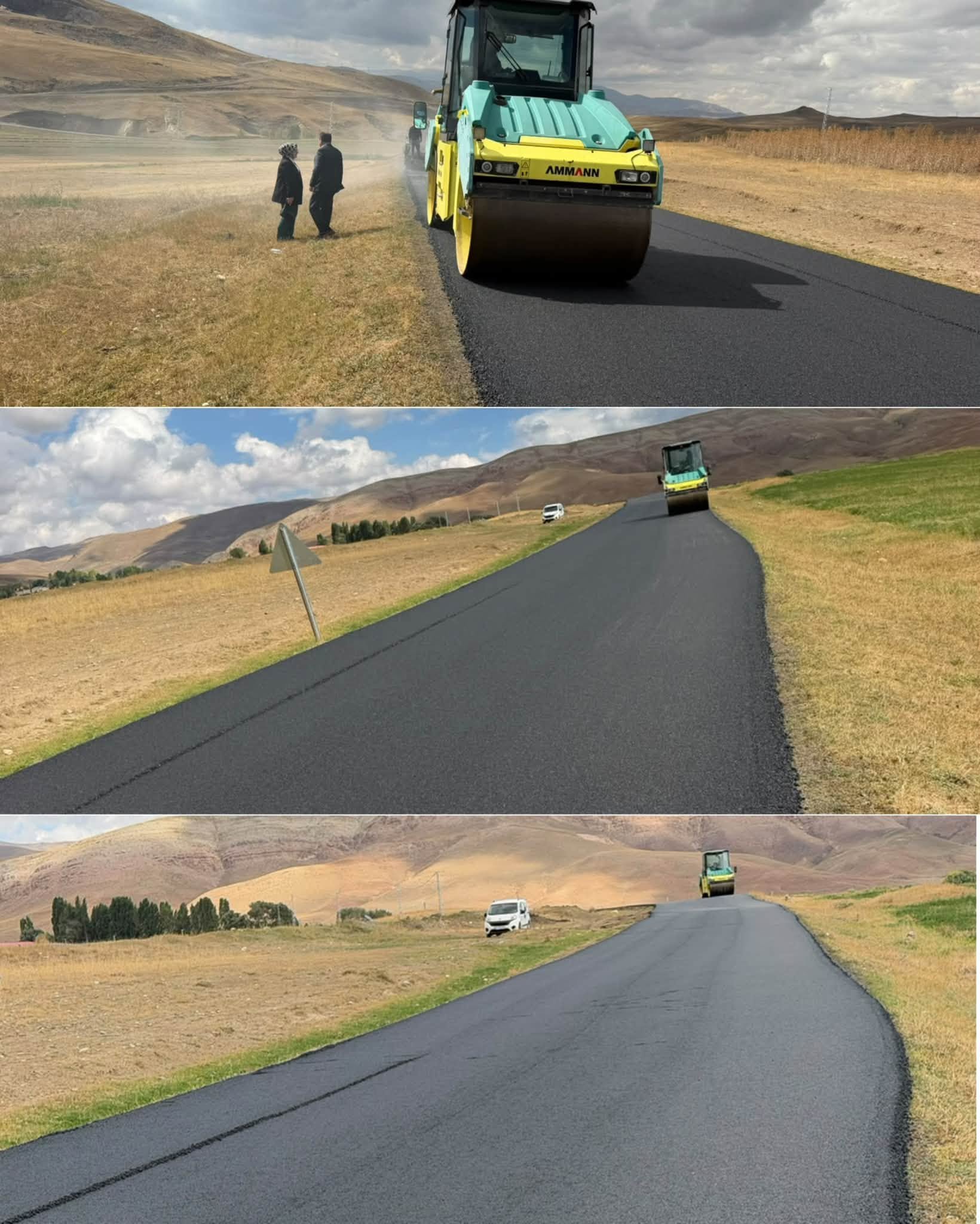 Ağrı Taşlıcay Kaymakamı Kılıç, Çöğürlü'de tamamlanan 1,5 km'lik yolu inceledi