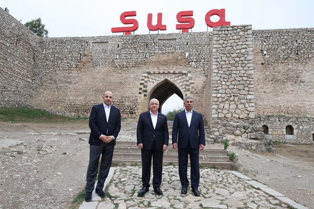 Bakan Güler, Şuşa'da Azerbaycanlı ve Gürcistanlı mevkidaşlarıyla inceleme yaptı