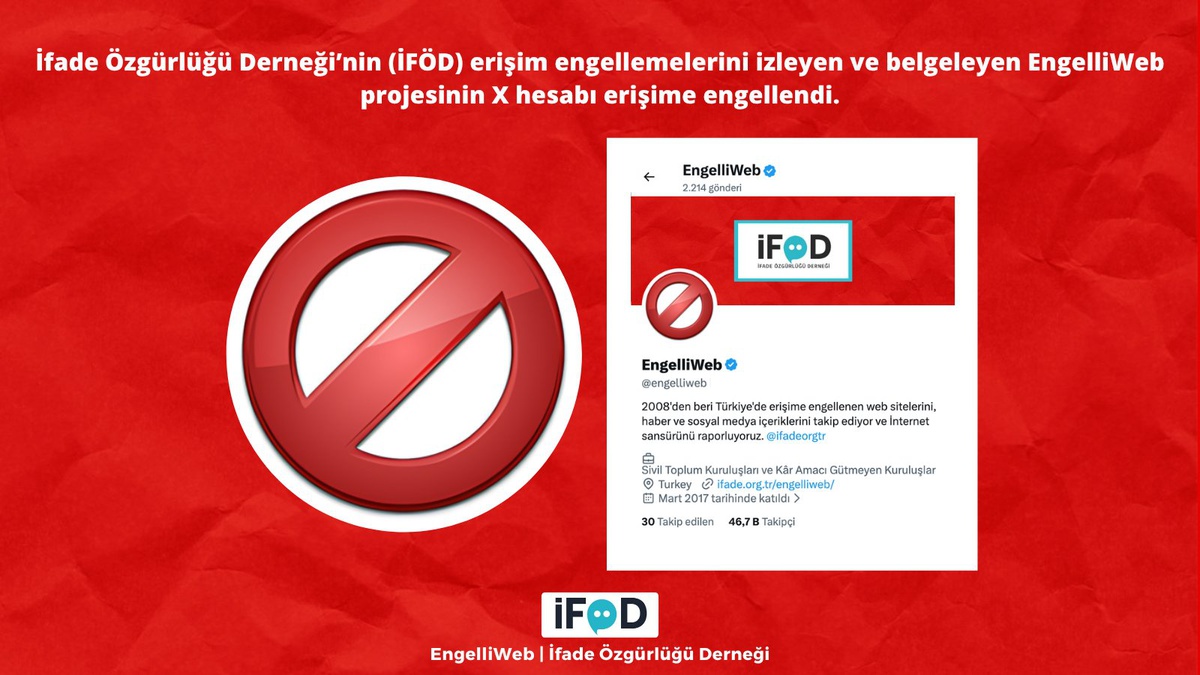 EngelliWeb projesi, X hesabına erişim engeli kararı alındığını duyurdu