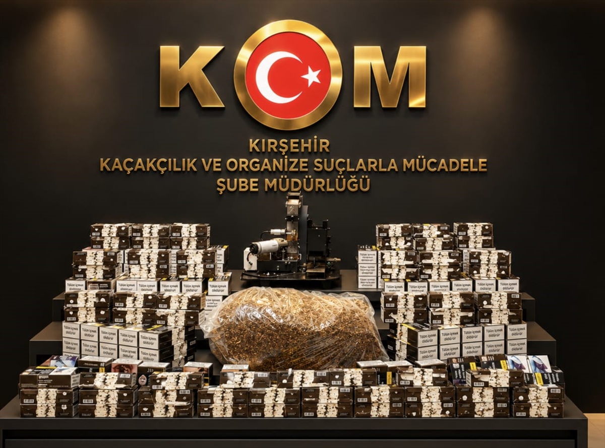 Kırşehir Kaman\'da 45 bin 200 makaron ele geçirildi, 2 zanlı gözaltına alındı