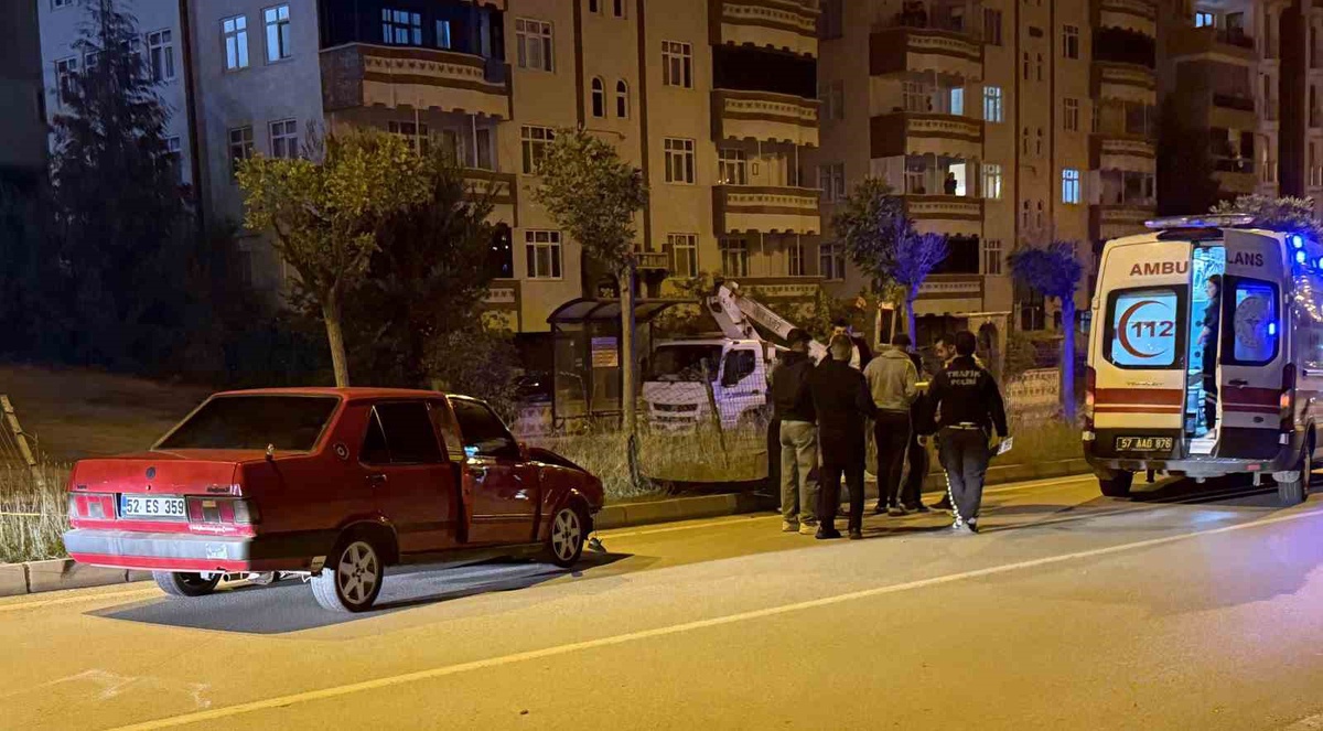 Sinop Boyabat\'ta ağaca çarpan otomobilde yolcu olarak bulunan 1 kişi yaralandı