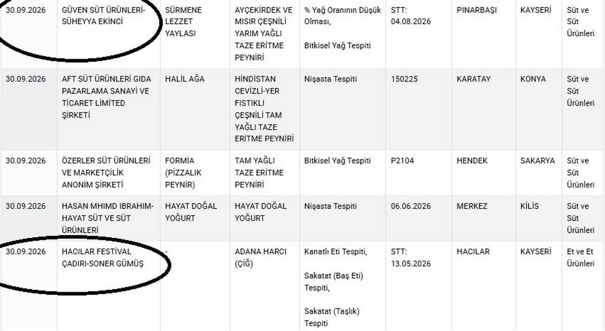 Kayseri\'den 2 firma Bakanlığın taklit listesine girdi, peynirde bitkisel yağ çıktı
