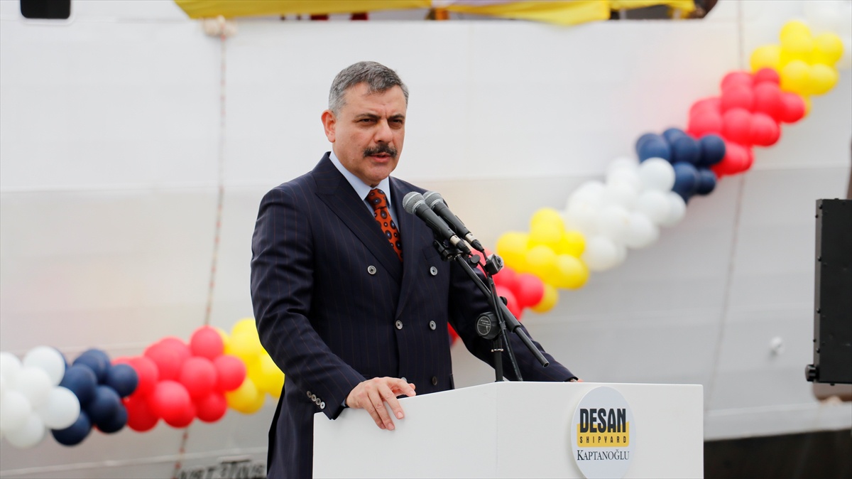 Bakan Çiftçi Malezya için üretilen sahil güvenlik gemisinin denize indirilme töreninde konuştu: