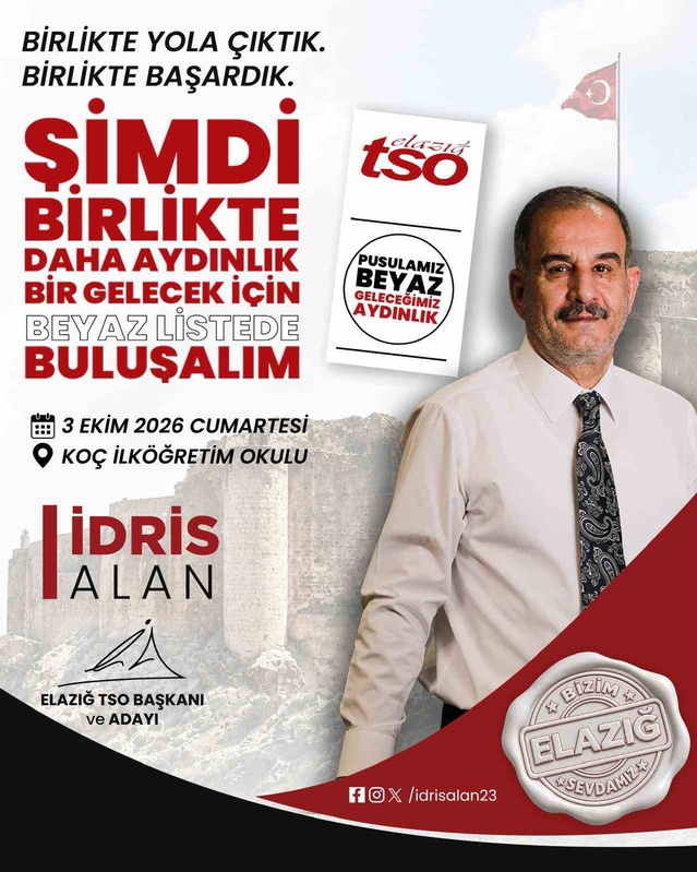 Elazığ TSO üyeleri 19 meslek grubunda 3 Ekim 2026'da sandığa gidecek