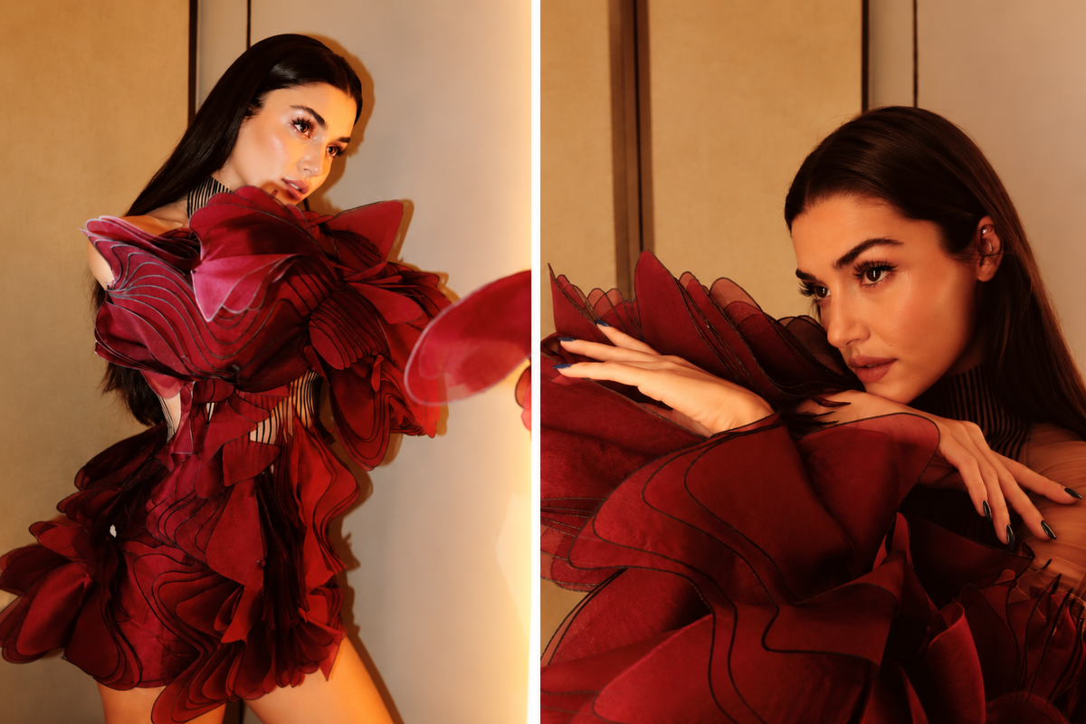 Hande Erçel Paris\'te tarzıyla dikkat çekti! Kırmızı-siyah mini elbisesi olay oldu
