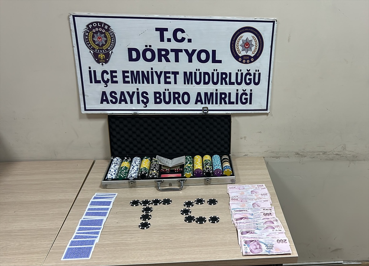 Hatay Dörtyol\'da kumar operasyonunda 6 kişiye 69 bin 624 lira ceza uygulandı