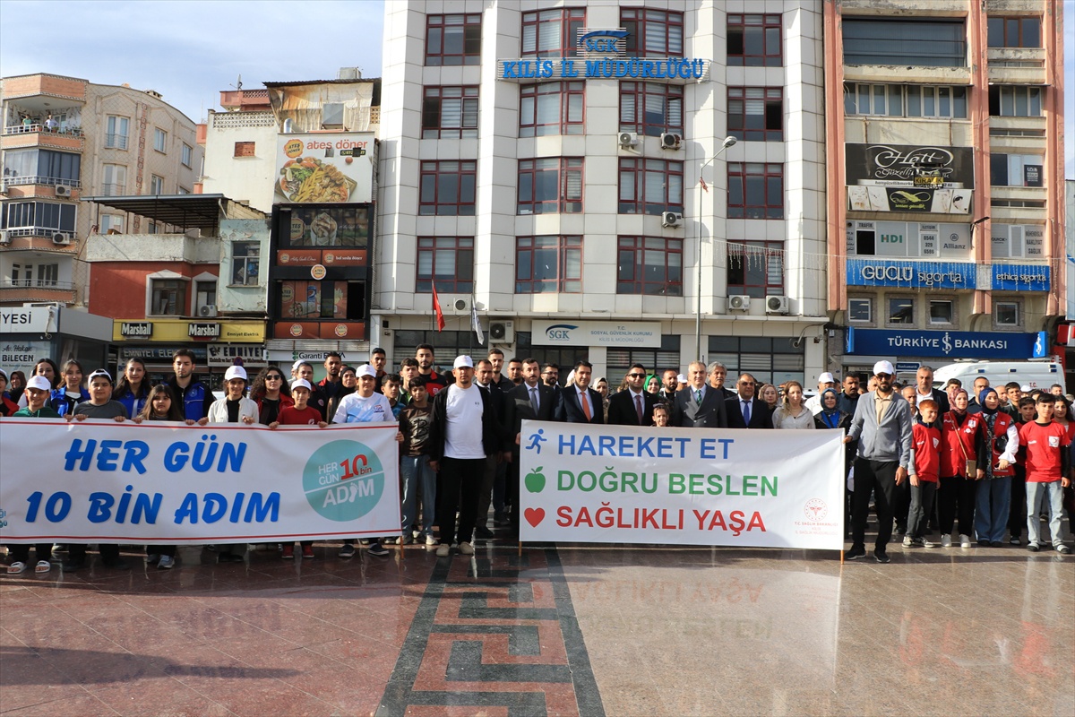 Kilis\'te sağlıklı yaşam yürüyüşü yapıldı, Vali Yardımcısı günlük 10 bin adım önerdi