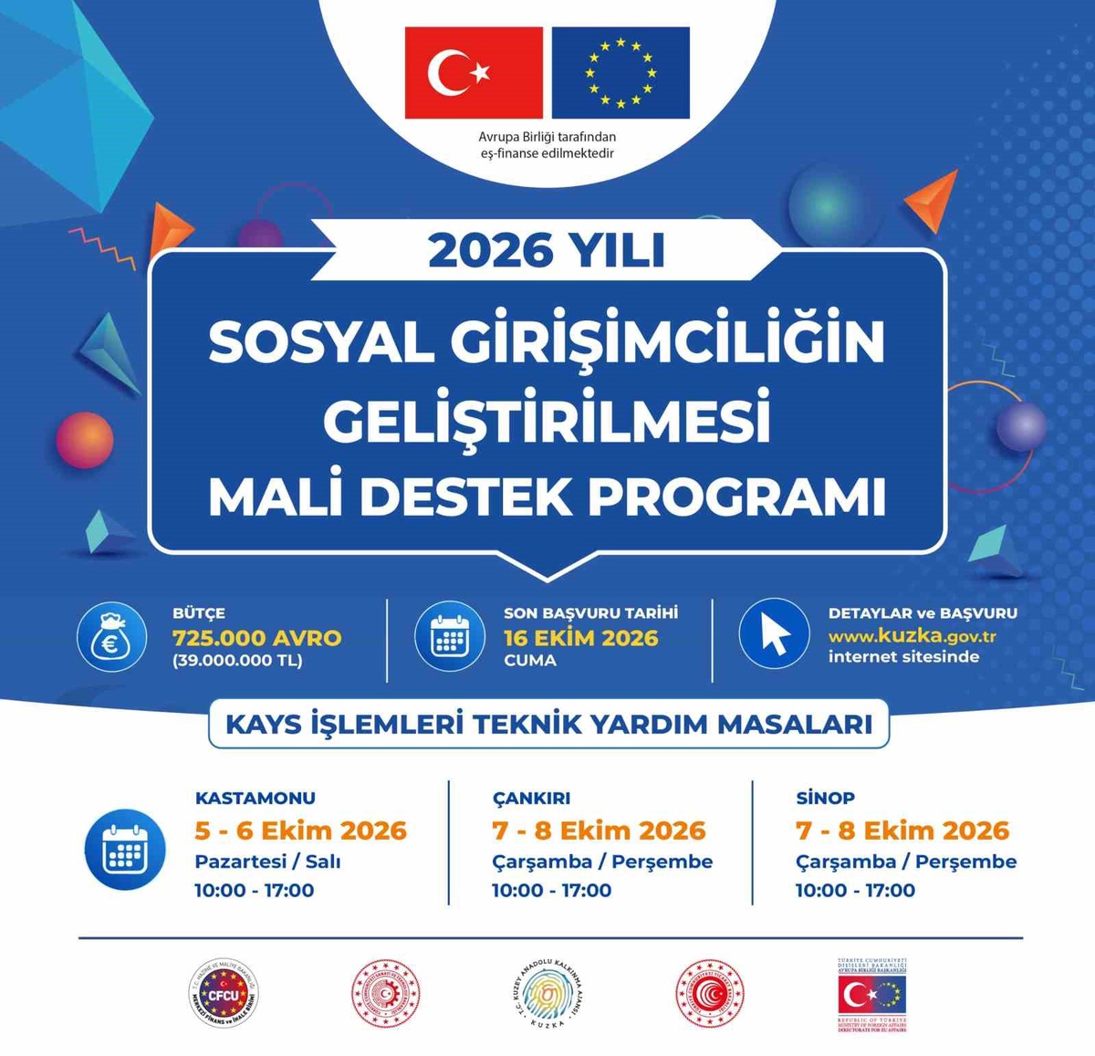 KUZKA, 5-8 Ekim\'de Kastamonu, Çankırı ve Sinop\'ta KAYS için yardım masası kuracak