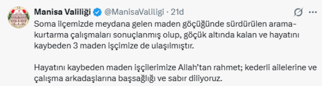 Soma'da maden ocağındaki g&ouml;&ccedil;&uuml;kte hayatını kaybedenlerin sayısı 5'e y&uuml;kseldi