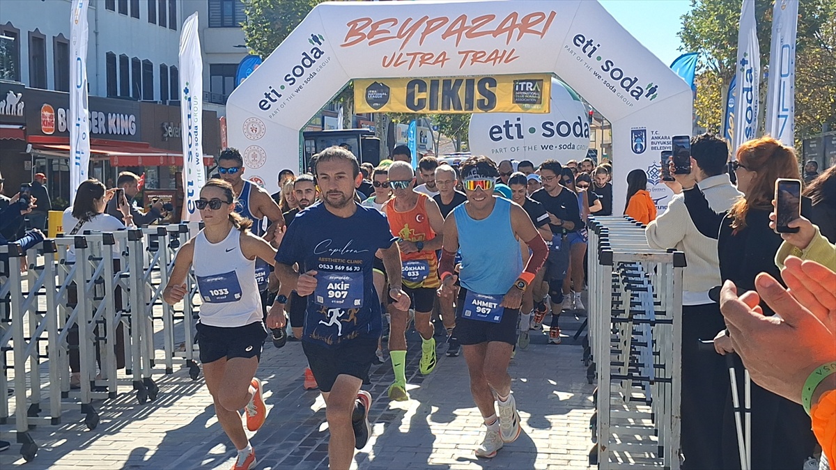 Ankara Beypazarı\'nda Ultra Trail heyecanı yaklaşık 120 sporcuyla ikinci kez yaşandı