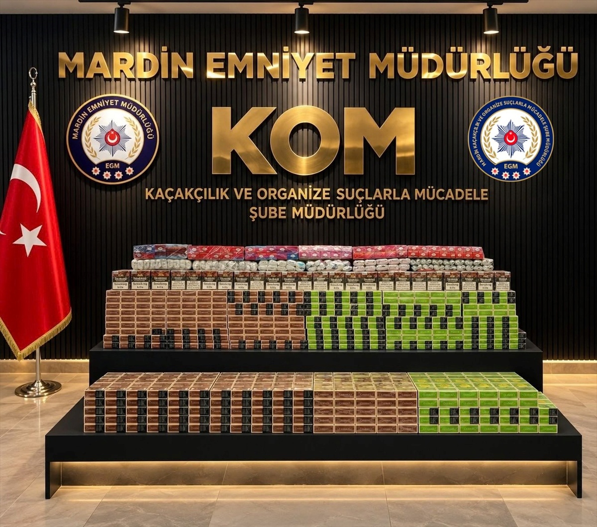 Mardin Kızıltepe\'de 1970 paket kaçak sigara ele geçirildi, 2 şüpheli yakalandı