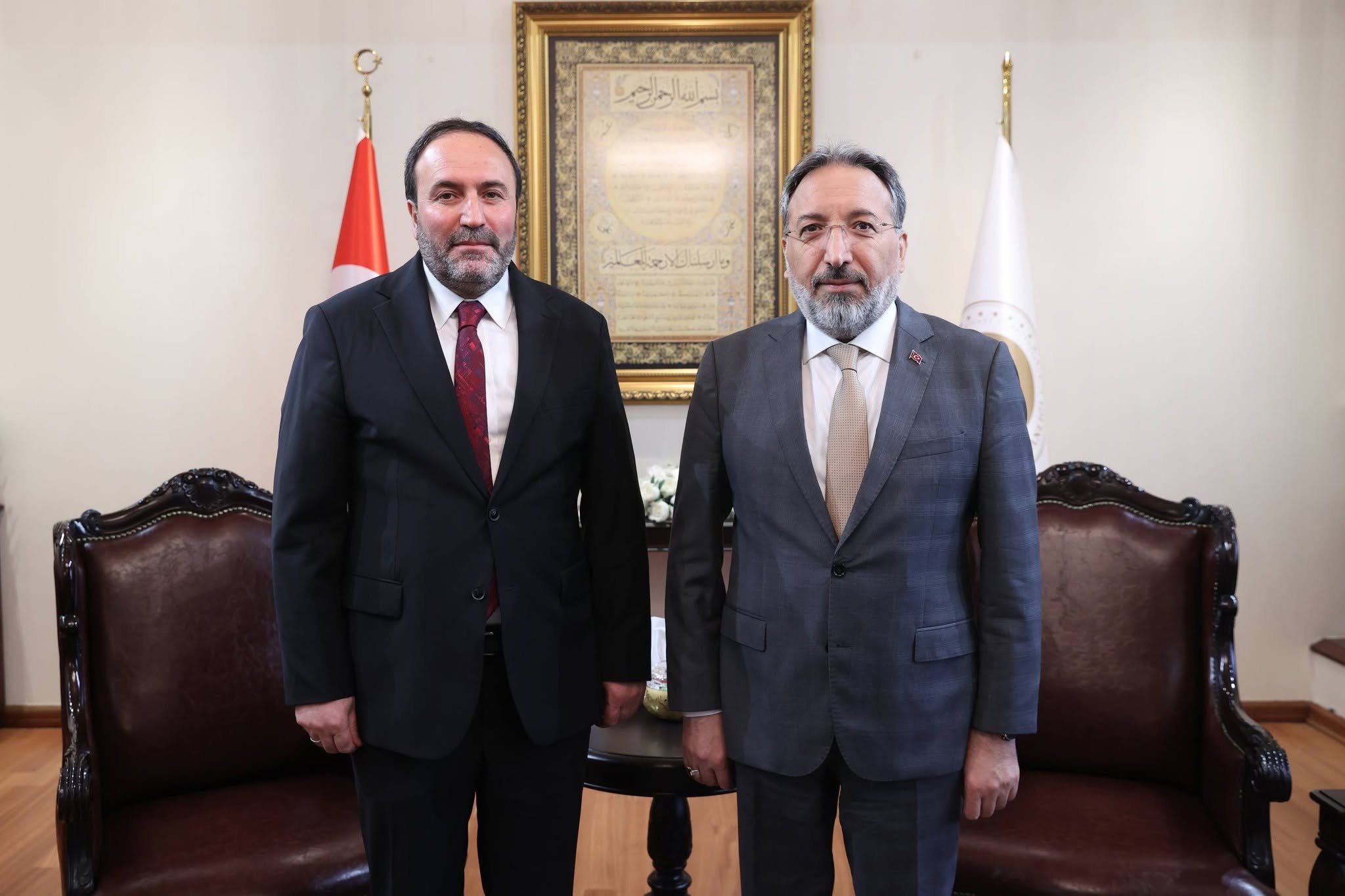 Diyanet İşleri Başkanı Arpaguş, <a class='keyword-sd' href='/agri/' title='Ağrı'>Ağrı</a> İl Müftüsü İlhan ile din hizmetlerini görüştü