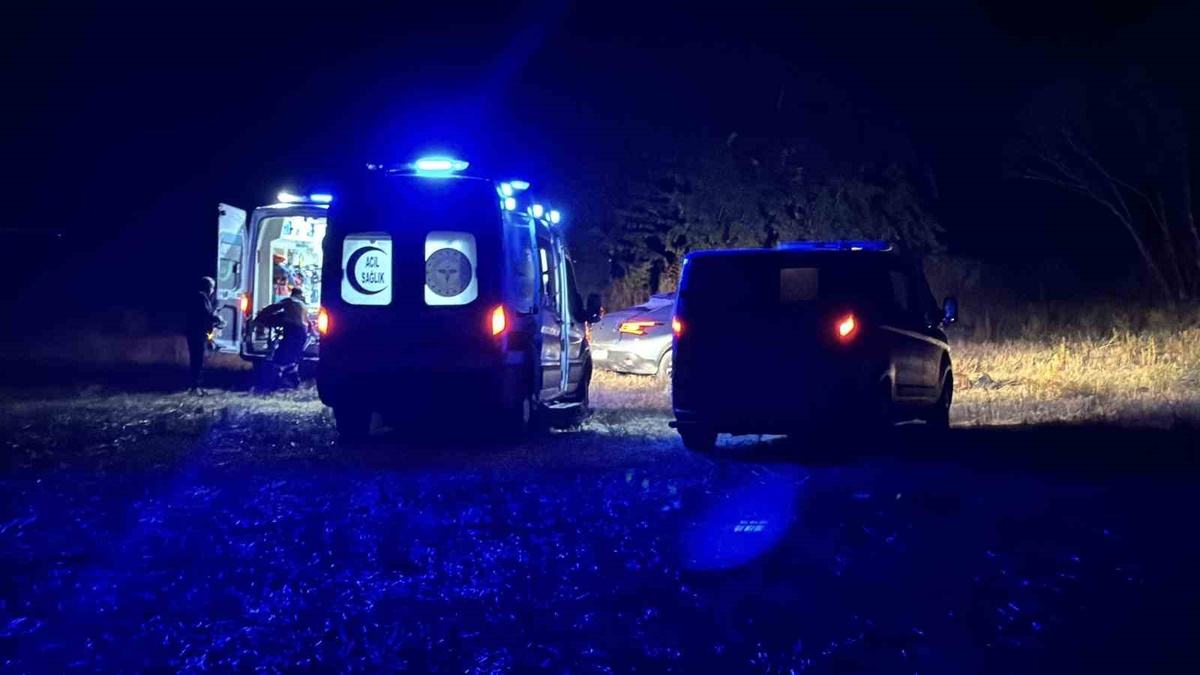 Edirne\'nin Bosna Köyü mevkisinde otomobil tarlaya uçtu, 10 düzensiz göçmen yaralandı