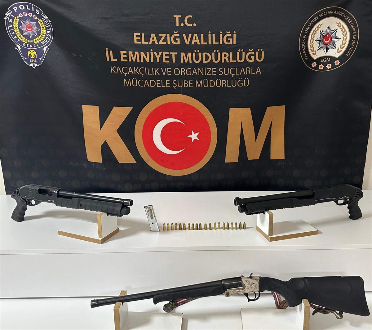 Elazığ\'da 20 günde 70 firari hükümlü yakalandı, 19 tabanca ve 22 tüfek ele geçirildi
