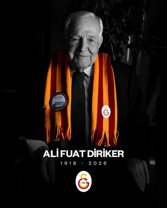 Galatasaray'ın 108 yaşındaki en kıdemli üyesi Ali Fuat Diriker hayatını kaybetti