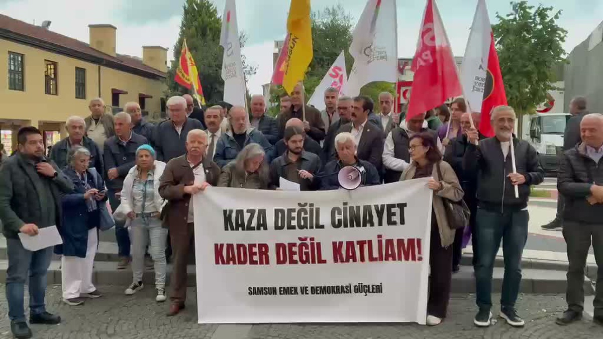 Samsun Emek ve Demokrasi Güçleri Soma\'da 5 işçinin ölümü için yargılama istedi