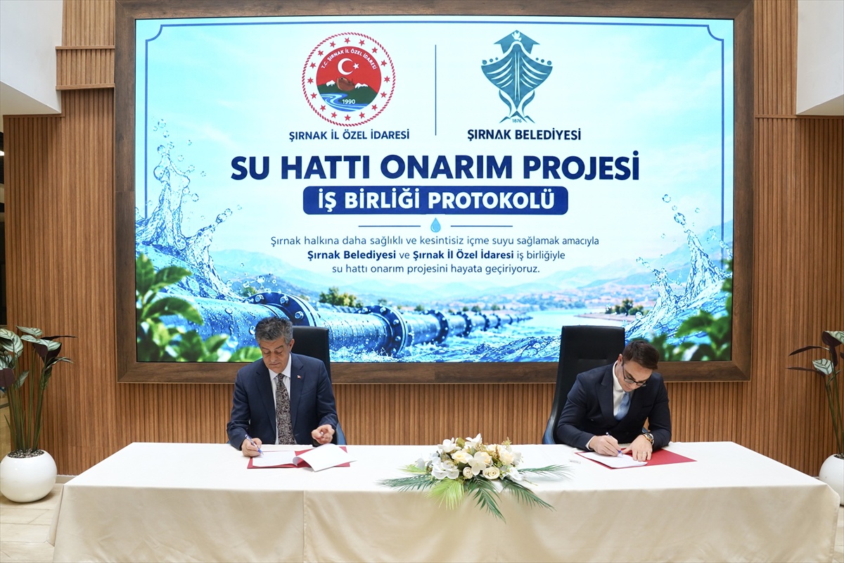 Şırnak\'ta su hattı onarım projesi için İl Özel İdaresi ve belediye protokol imzaladı