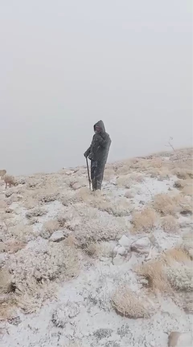 Mevsimler de şaşırdı: Tunceli'de yaylaya mevsimin ilk karı düştü