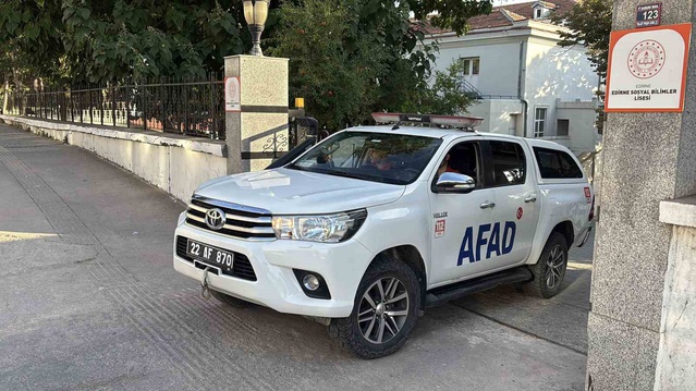 Edirne Sosyal Bilimler Lisesi'nde deney sonrası koku için AFAD risk bulmadı