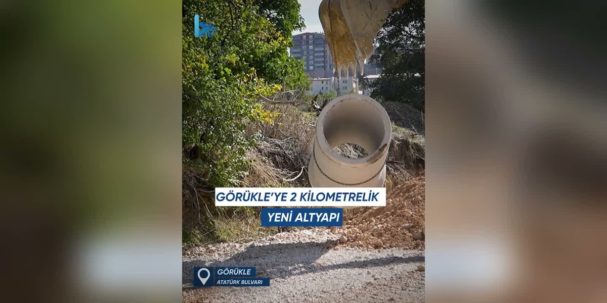 Bursa Büyükşehir, Görükle\'de Atatürk Bulvarı\'nda 2 km\'lik altyapı imalatına başladı