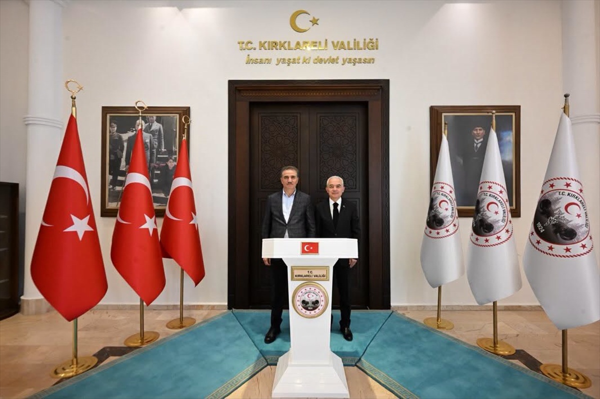 Kırklareli Valisi Turan, Erzurum Valisi Baruş\'u Kırklareli\'nde ağırladı