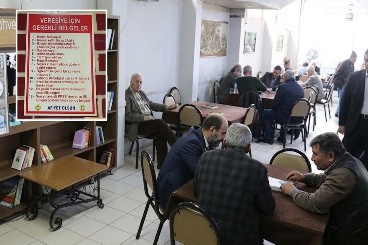 Kahvehanede veresiye için istenen 13 belge görenleri şaşkına çevirdi