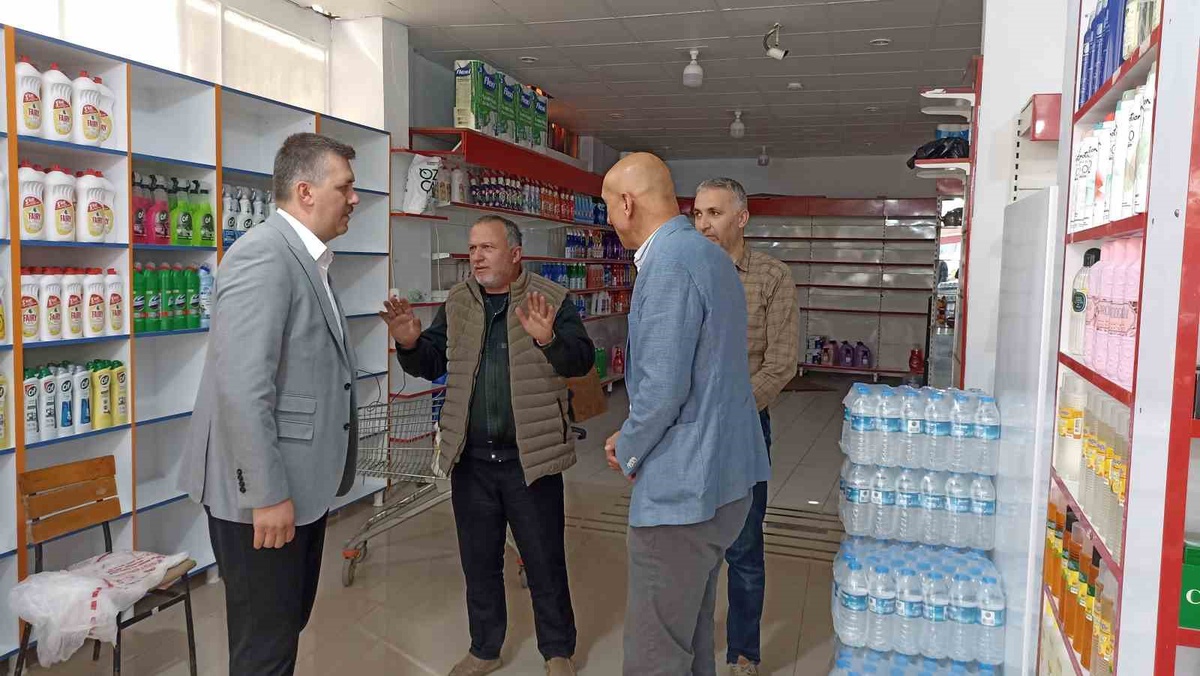 Kaymakam Serin, Havza\'da selzede esnafı ziyaret etti, destek ödemeleri sürüyor