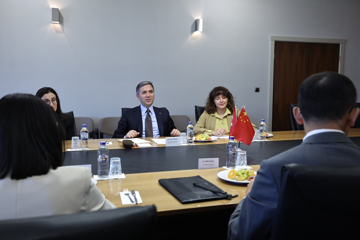 Çin\'in Ankara Büyükelçisi Xuebin, Sırakaya ile AK Parti Genel Merkezi\'nde görüştü.