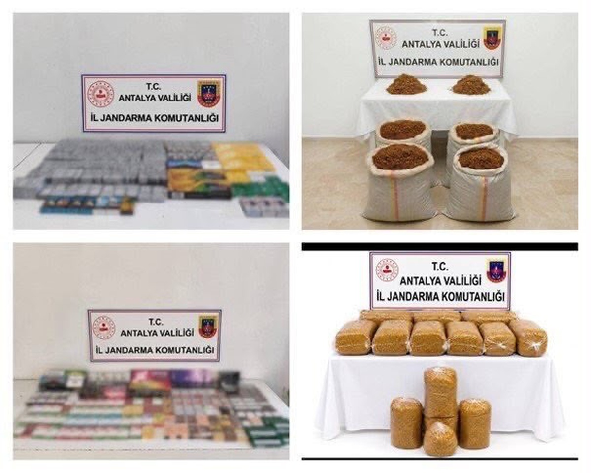 Jandarma Antalya\'da kaçak tütünle mücadelede 235 kilogram kıyılmış tütün ele geçirdi