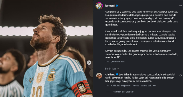 Yılların rekabeti böyle bitti! Ronaldo'dan Messi'ye olay yorum