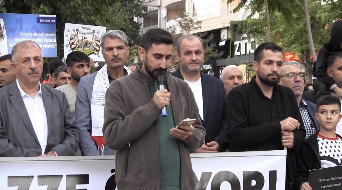 Siirt\'te Filistin Dayanışma Platformu, Aksa Tufanı\'nın 3. yılında açıklama yaptı.