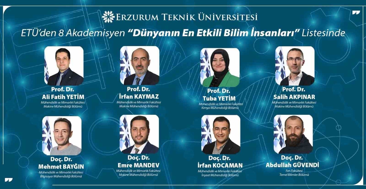 ETÜ\'lü 8 akademisyen Stanford\'un listesinde, 3\'ü iki kategoride yer aldı