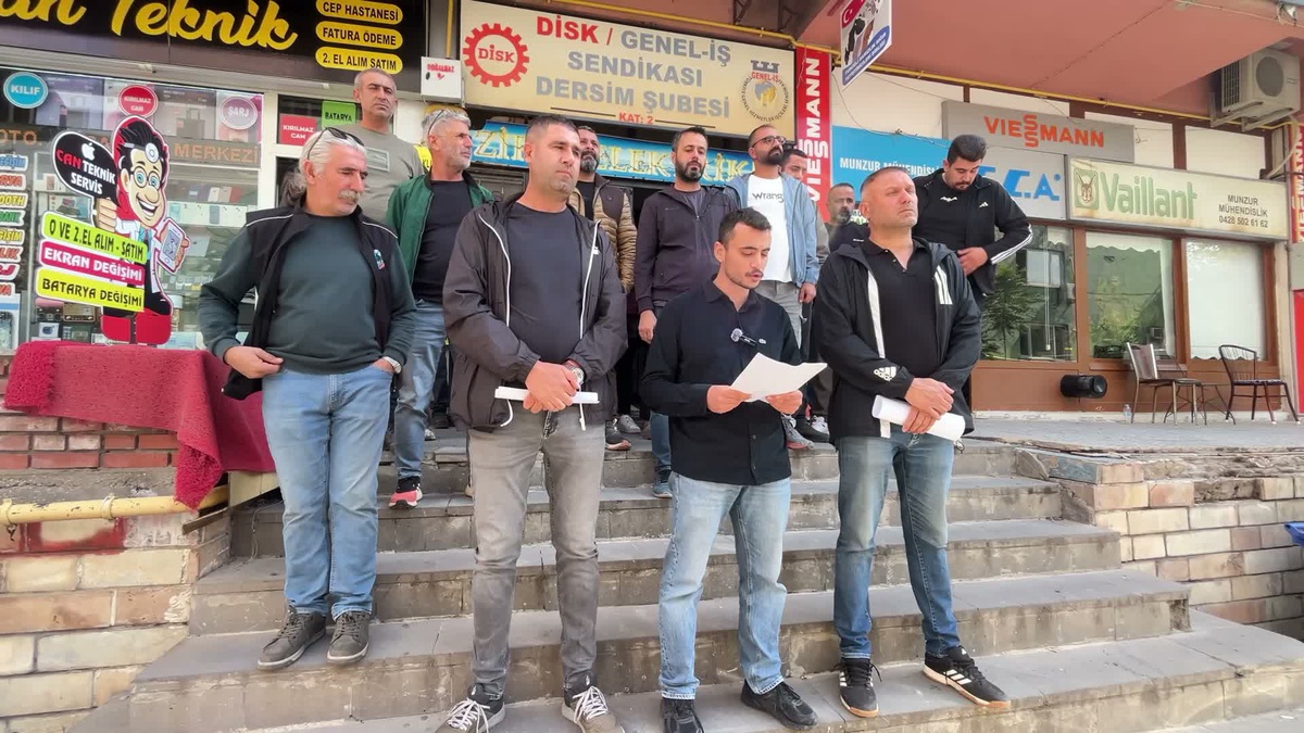 Tunceli Belediyesi işçileri, Genel-İş\'te üye listeleri paylaşılmadığı için tepki gösterdi