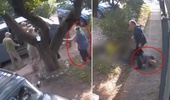 Ukrayna'da kan donduran görüntü! 74 yaşındaki kadını yere savurdu