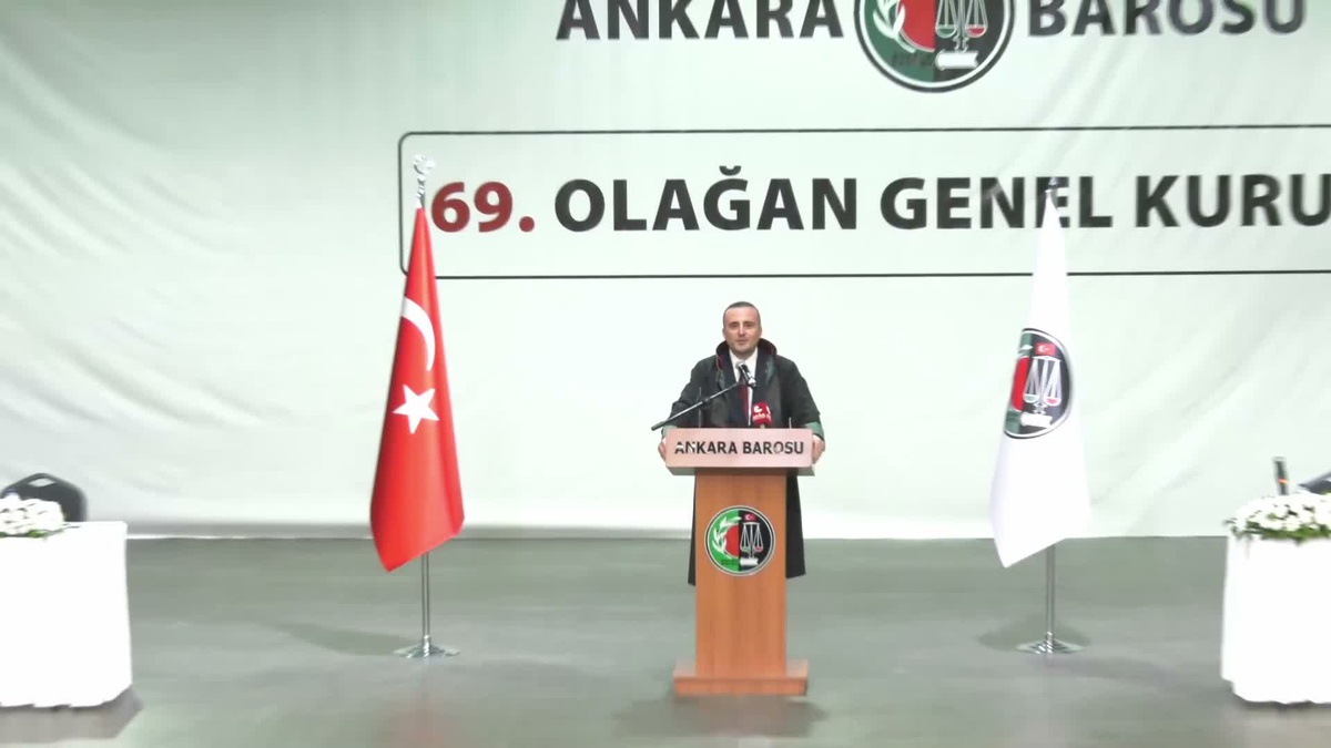 Ankara Barosu 69. Genel Kurulu başladı, Köroğlu Anayasa Mahkemesi kararlarını savundu