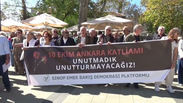 Ankara Gar katliamının 11'inci yılında 104 kişi Sinop'ta anıldı