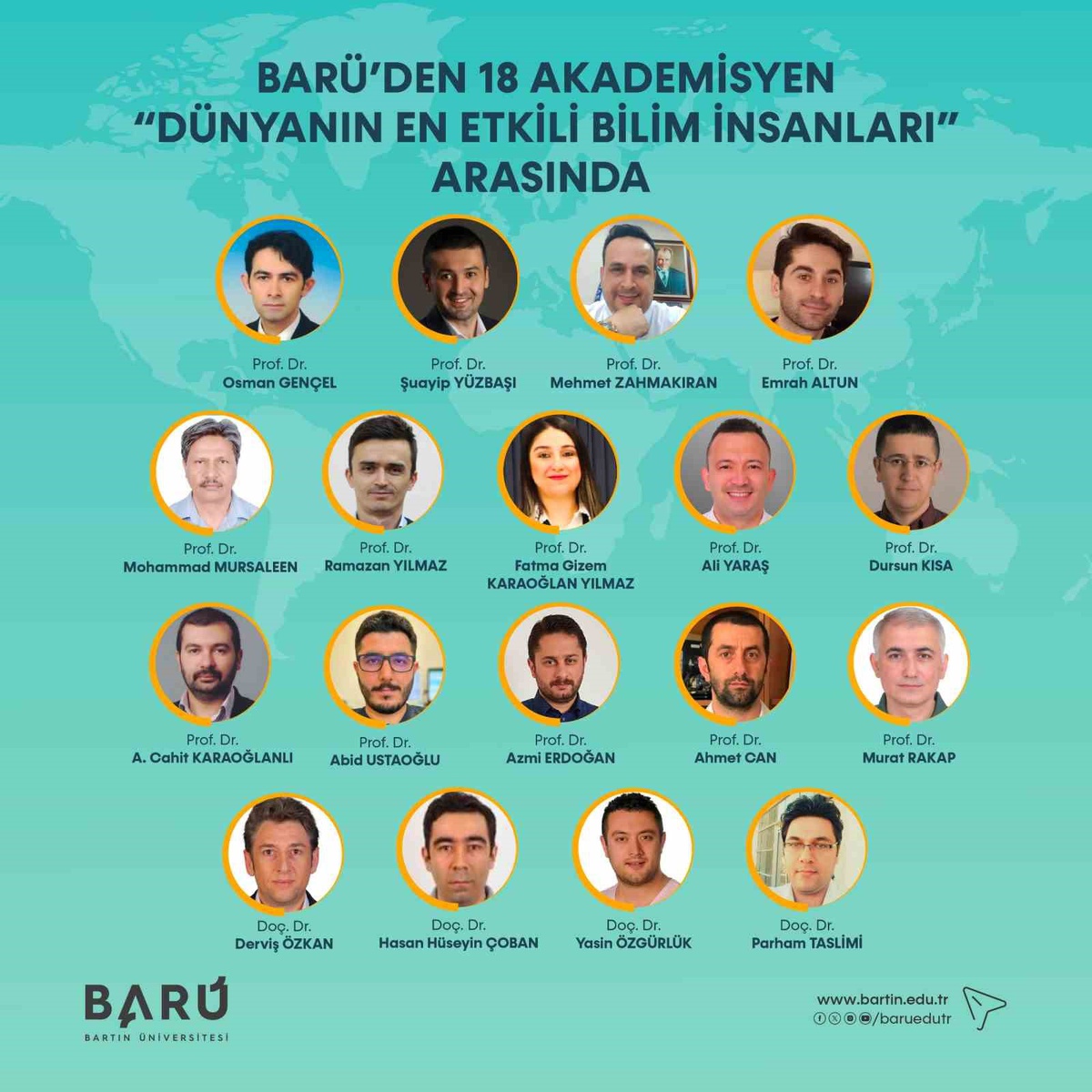 BARÜ\'nün 18 akademisyeni Stanford listesinde yer aldı, 3\'ü Türkiye birincisi oldu