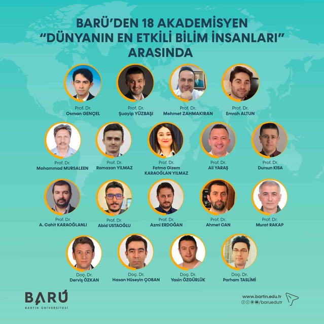 BARÜ'nün 18 akademisyeni Stanford listesinde yer aldı, 3'ü Türkiye birincisi oldu