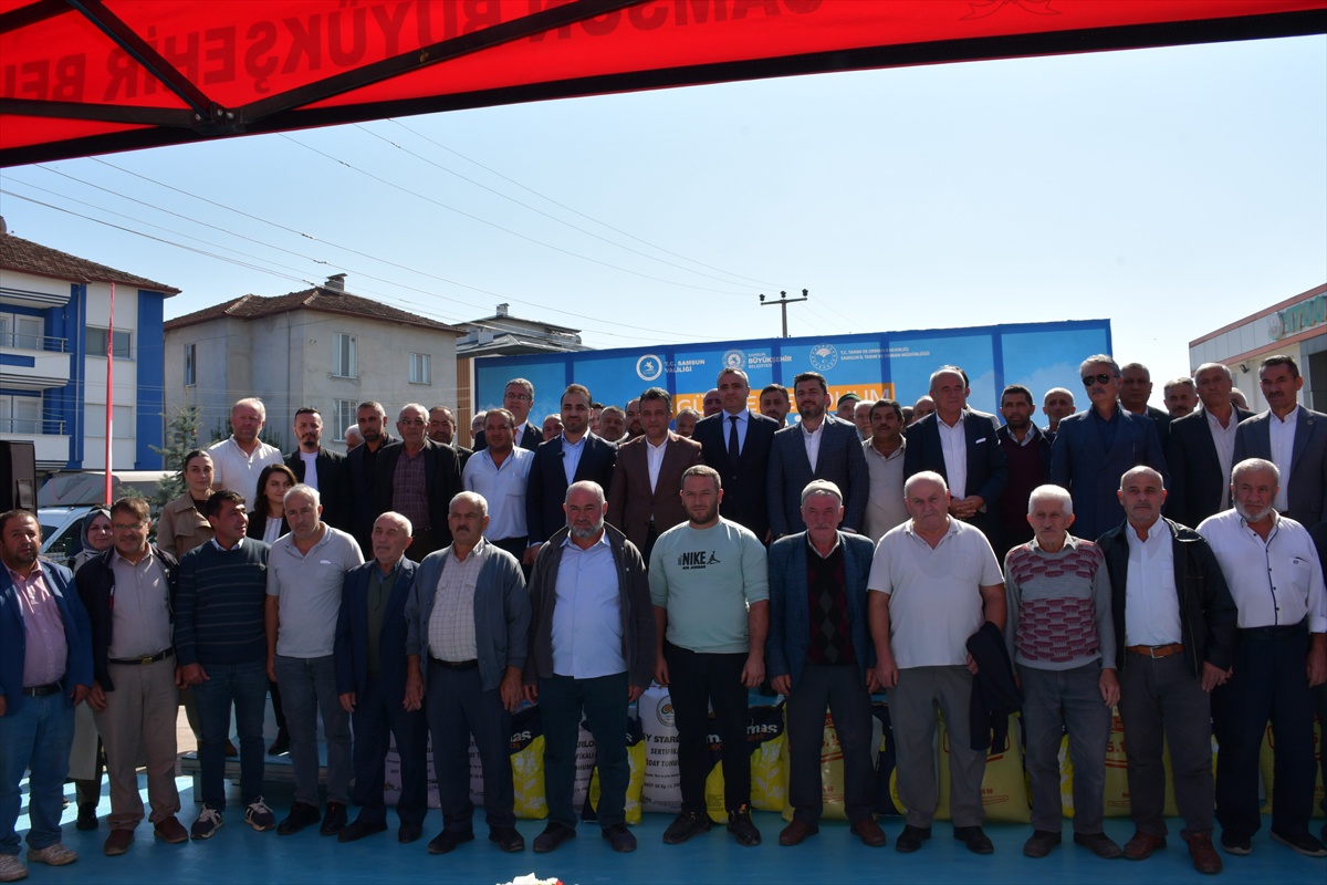Samsun Vezirköprü\'de 844 üreticiye tohum ve gübre dağıtıldı, 21 bin dekar hedeflendi