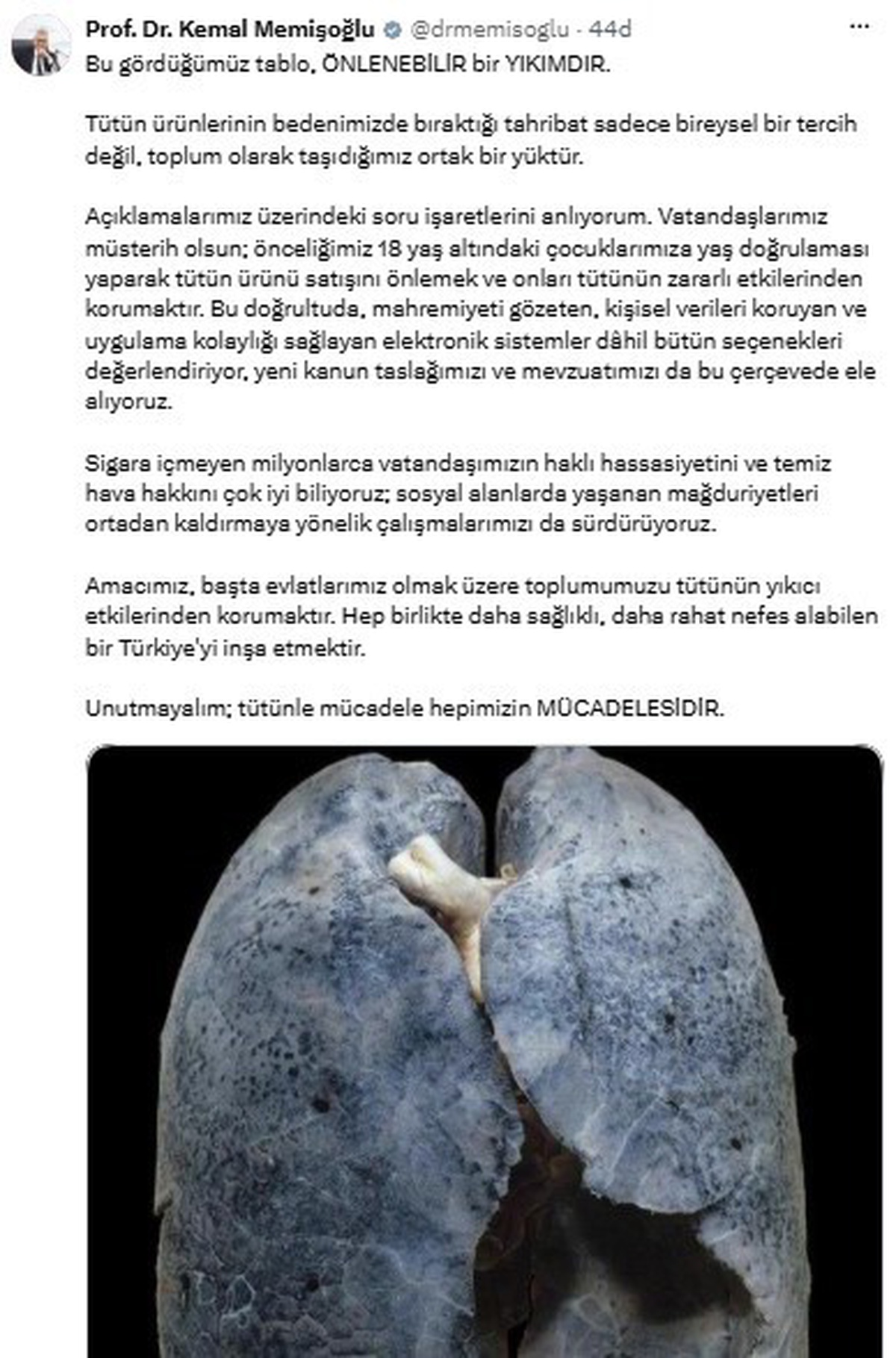 Bakan Memişoğlu, 18 yaş altına tütün satışını yaş doğrulamasıyla önlemeyi hedefliyor