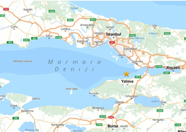 Marmara Denizi’nde İstanbul’da da hissedilen bir deprem meydana geldi