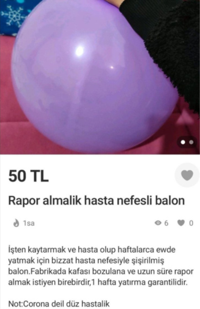 Şaka değil gerçek! Verdiği ilanla 50 liraya hastalık satıyor