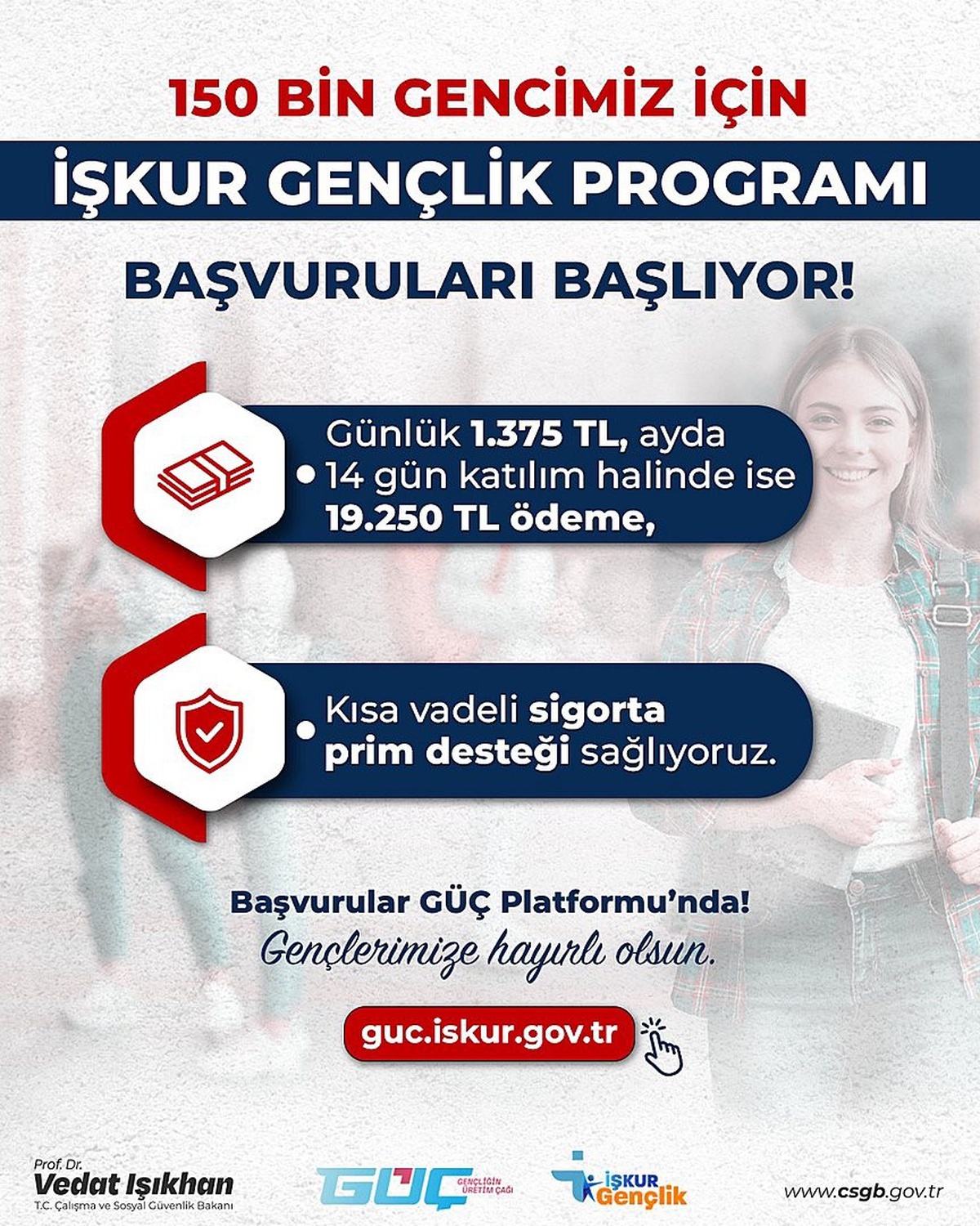İŞKUR Gençlik Programı\'nda yeni dönem: 150 bin kontenjan