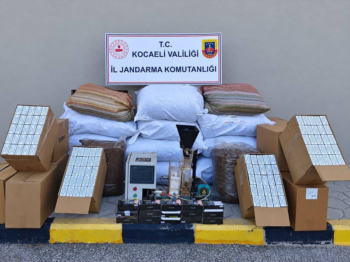 Kocaeli Başiskele\'de jandarma 1 zanlıyı gözaltına aldı, 420 kg tütün ele geçirdi