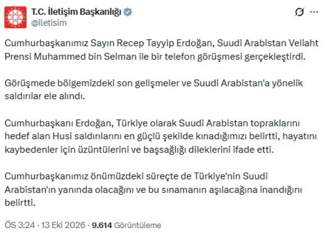 Cumhurbaşkanı Erdoğan, Suudi Arabistan Prensi Selman ile görüştü
