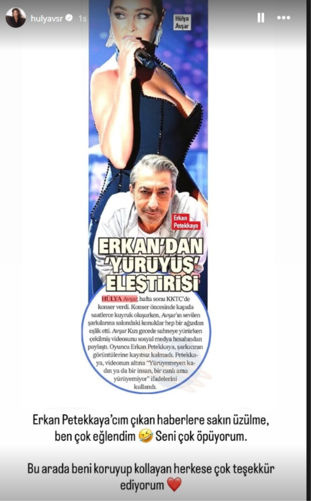 Hülya Avşar’dan Erkan Petekkaya’ya yanıt: Çıkan haberlere sakın üzülme, ben çok eğlendim