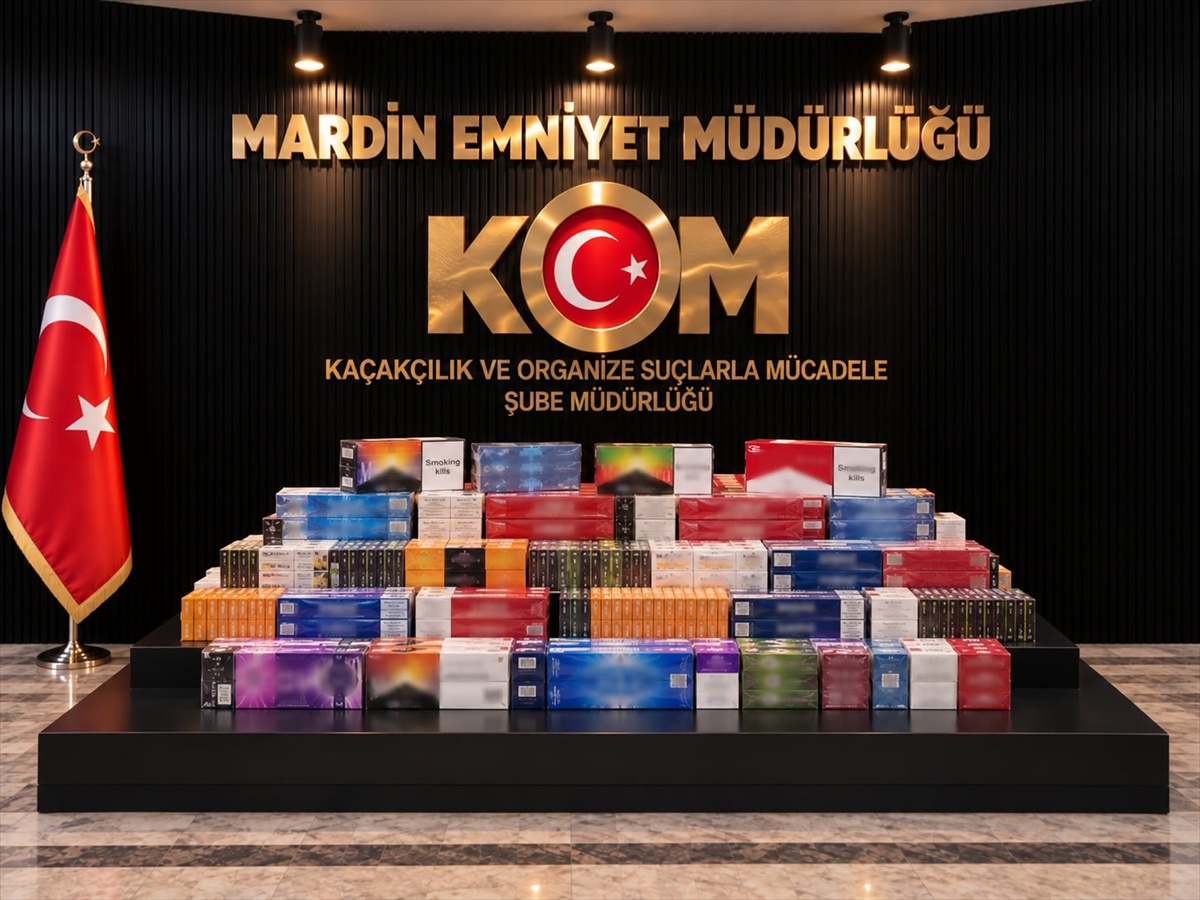 Nusaybin\'de 4 bin 820 paket kaçak sigara ele geçirildi, 2 şüpheli yakalandı