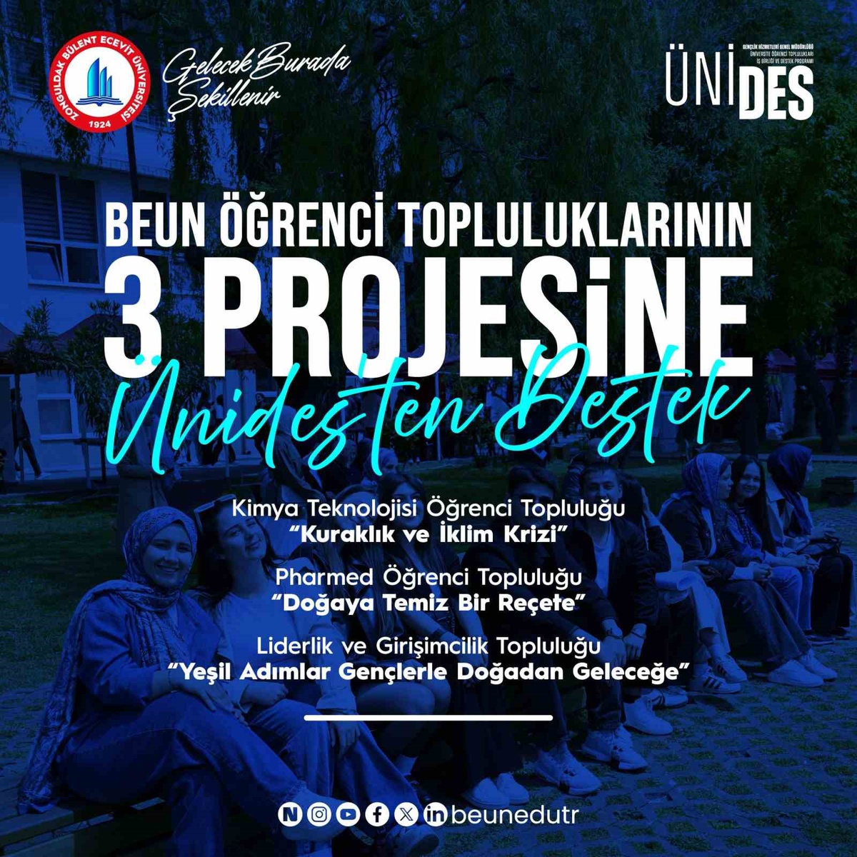 BEUN\'un 3 yerel projesi 855 başvuru arasından seçilip ÜNİDES desteği kazandı