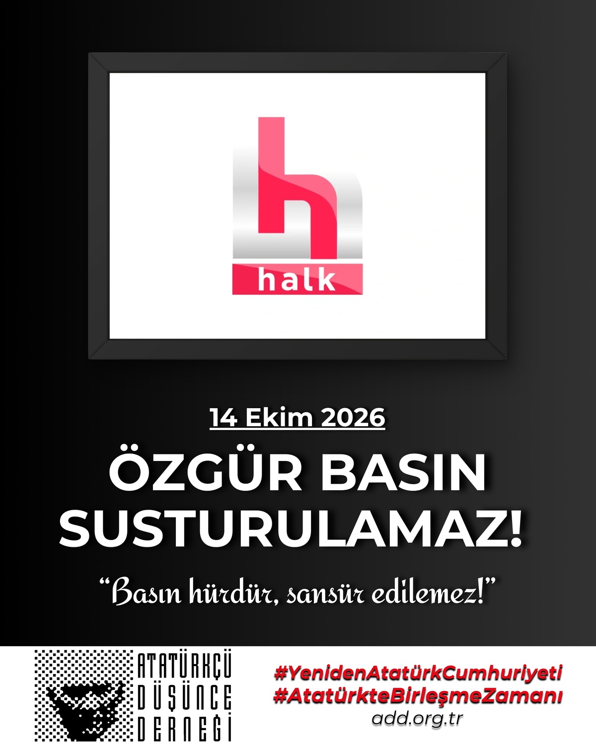 ADD, Halk TV\'ye kayyım atanmasına Anayasa\'nın 28. maddesini hatırlatıp tepki gösterdi