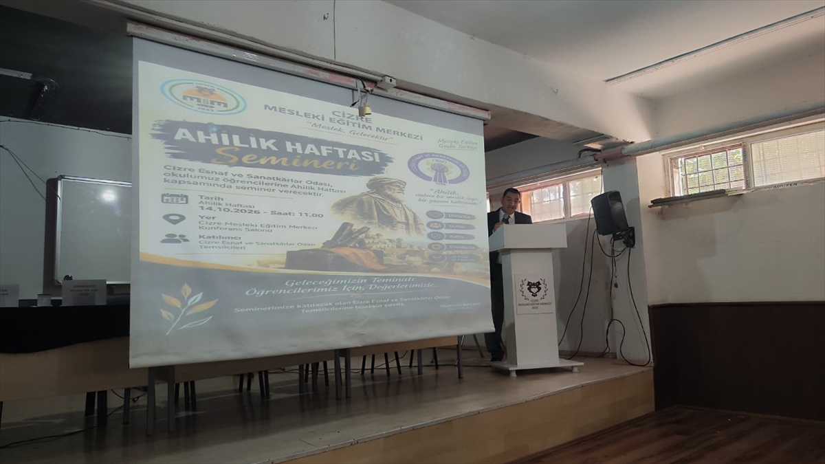 Cizre\'de MESEM ve CESO işbirliğiyle öğrencilere Ahilik semineri verildi
